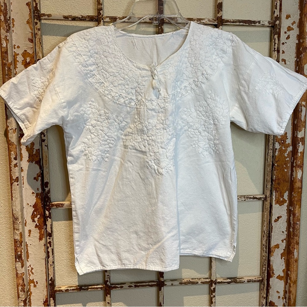 Mexicana white embroidered top